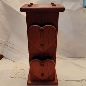 Heart-Shaped Wooden Drawer Organizer
